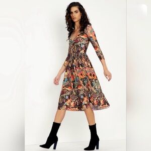 Blackmilk Sultan Humayan and His Brother in Nature 3/4 Sleeve Dress